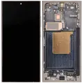 OLED Assembly With Frame For Samsung Galaxy S24 Ultra (US & International Version) (Aftermarket Plus) (Titanium Gray)