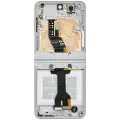 Inner OLED Assembly With Frame Compatible For Samsung Galaxy Z Flip 6 5G (F741) (US & International) (Refurbished) (White)
