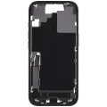 Mid-Frame Housing W/ Charging Port Flex & Small Parts  For iPhone 17 (US Version) (Used OEM Pull: Grade A) (Black)