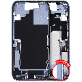 Mid-Frame Housing W/ Charging Port Flex & Small Parts  For iPhone 17 (US Version) (Used OEM Pull: Grade A) (Mist Blue)