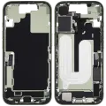 Mid-Frame Housing W/ Charging Port Flex & Small Parts  For iPhone 17 (EU / Global Version) (Used OEM Pull: Grade A) (Sage)