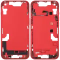 Mid-Frame Housing  W/ Small Parts For iPhone 14 (EU / Global Version) (Used OEM Pull: Grade C) (Red)