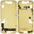 Mid-Frame Housing  W/ Small Parts For iPhone 14 (EU / Global Version) (Used OEM Pull: Grade B) (Yellow)