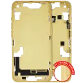 Mid-Frame Housing  W/ Small Parts For iPhone 14 (EU / Global Version) (Used OEM Pull: Grade C) (Yellow)