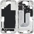 Mid-Frame Housing  W/ Small Parts For iPhone 16 (EU / Global Version) (Used OEM Pull: Grade C) (White)