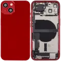 Back Housing W/ Charging Port Flex & Small Parts  For iPhone 13 (US Version) (Used OEM Pull: Grade C) (Red)