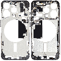Mid-Frame Housing  W/ Small Parts For iPhone 15 Pro (EU / Global Version) (Used OEM Pull: Grade C) (Black Titanium)