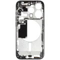 Mid-Frame Housing  W/ Small Parts For iPhone 15 Pro (EU / Global Version) (Used OEM Pull: Grade C) (Black Titanium)