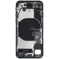Back Housing W/ Charging Port Flex and Small Components Pre-Installed For iPhone SE (2022) (Used OEM Pull: Grade A) (Midnight)