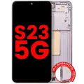 OLED Assembly With Frame For Samsung Galaxy S23 5G (US & International) (Aftermarket Plus) (Pink / Lavender)
