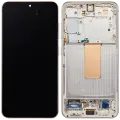 OLED Assembly With Frame For Samsung Galaxy S23 5G (US & International) (Aftermarket Plus) (Cream)