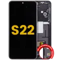 OLED Assembly With Frame For Samsung Galaxy S22 5G (US & International Version) (Used OEM Pull : Grade A) (Graphite)