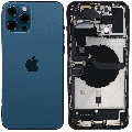 Back Housing W/ Charging Port Flex & Small Parts  For iPhone 12 Pro Max (US Version) (Used OEM Pull: Grade B) (Pacific Blue)