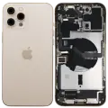 Back Housing W/ Charging Port Flex & Small Parts  For iPhone 12 Pro Max (US Version) (Used OEM Pull: Grade C) (Gold)