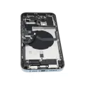 Back Housing W/ Charging Port Flex & Small Parts  For iPhone 12 Pro Max (US Version) (Used OEM Pull: Grade C) (Pacific Blue)