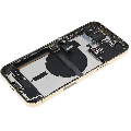 Back Housing W/ Charging Port Flex & Small Parts  For iPhone 13 Pro Max (US Version) (Used OEM Pull: Grade B) (Gold)