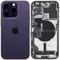 Back Housing W/ Charging Port Flex & Small Parts  For iPhone 14 Pro (EU / Global Version) (Used OEM Pull: Grade C) (Deep Purple)
