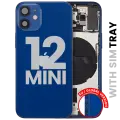 Back Housing W/ Small Parts For iPhone 12 Mini (EU / Global Version) (Used OEM Pull: Grade A) (Blue)