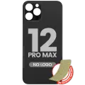 Back Glass With 3M Adhesive For iPhone 12 Pro Max (No Logo / Large Camera Hole) (Graphite)