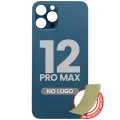Back Glass With 3M Adhesive For iPhone 12 Pro Max (No Logo / Large Camera Hole) (Pacific Blue)