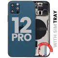 Back Housing W/ Small Parts For iPhone 12 Pro (EU / Global Version) (Used OEM Pull: Grade C) (Pacific Blue)
