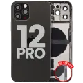 Back Housing W/ Charging Port Flex & Small Parts  For iPhone 12 Pro (US Version) (Used OEM Pull: Grade C) (Graphite)