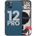 Back Housing W/ Charging Port Flex & Small Parts  For iPhone 12 Pro (US Version) (Used OEM Pull: Grade C) (Pacific Blue)