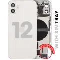 Back Housing W/ Charging Port Flex & Small Parts  For iPhone 12 (EU / Global Version) (Used OEM Pull: Grade B) (White)