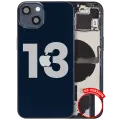 Back Housing W/ Small Parts For iPhone 13 (US Version) (Used OEM Pull: Grade B) (Midnight)