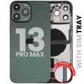 Back Housing W/ Charging Port Flex & Small Parts  For iPhone 13 Pro Max (EU / Global Version) (Used OEM Pull: Grade C) (Alpine Green)