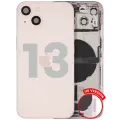 Back Housing W/ Charging Port Flex & Small Parts  For iPhone 13 (US Version) (Used OEM Pull: Grade B) (Pink)