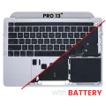 Top Case Assembly With Battery And Keyboard For MacBook Pro 13" A2338 (2020)  / (Genuine OEM) (Silver) (US Keyboard)