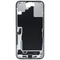 Mid-Frame Housing  W/ Charging Port Flex & Small Parts  For iPhone 16 Plus (EU / Global Version) (Used OEM Pull: Grade B) (White)