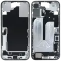 Mid-Frame Housing  W/ Charging Port Flex & Small Parts  For iPhone 16 Plus (EU / Global Version) (Used OEM Pull: Grade B) (White)