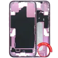 Mid-Frame Housing  W/ Small Parts For iPhone 16 (US Version) (Used OEM Pull: Grade C) (Pink)