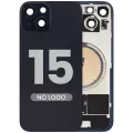 Back Glass w/ MagSafe Magnet For iPhone 15 (Aftermarket) (Black) (No Logo)