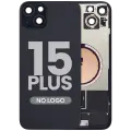 Back Glass w/ MagSafe Magnet For iPhone 15 Plus (Aftermarket) (Black) (No Logo)