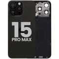 Back Glass w/ MagSafe Magnet & NFC & Flashlight Flex For iPhone 15 Pro Max (Used OEM Pull: Grade B) (Black Titanium)