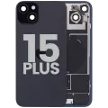 Back Glass w/ MagSafe Magnet & NFC & Flashlight Flex For iPhone 15 Plus (Used OEM Pull: Grade C) (Black)