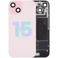 Back Glass w/ MagSafe Magnet & NFC & Flashlight Flex For iPhone 15 (Service Pack) (Pink)