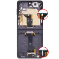 Inner OLED Assembly With Frame For Samsung Galaxy Z Flip 7 5G (US Version) (Refurbished) (Jet Black)