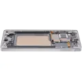 OLED Assembly With Frame For Samsung Galaxy S25 Ultra 5G (US & International) (Aftermarket Plus) (120Hz) (Titanium White Silver)
