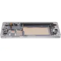 OLED Assembly With Frame For Samsung Galaxy S25 Ultra 5G (US & International) (Aftermarket Plus) (120Hz) (Titanium White Silver)