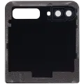 Top  Back Cover Glass With Camera Lens For Samsung Galaxy Z Flip 4G (F700) / Z Flip 5G (F707) (Aftermarket Plus) (Mystic Gray)