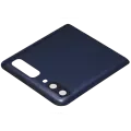 Top  Back Cover Glass With Camera Lens For Samsung Galaxy Z Flip 4G (F700) / Z Flip 5G (F707) (Aftermarket Plus) (Mystic Gray)