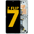 Inner OLED Assembly With Frame For Samsung Galaxy Z Flip 7 5G (US Version) (Refurbished) (White)