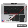 Top Case with Battery and Keyboard (ANSI US) For MacBook Pro 16" A2485 (2021) (Genuine OEM) (Space Gray)