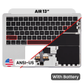Top Case with Battery and Keyboard (ANSI US) For MacBook Air 13" A2681 (2022) (Genuine OEM) (Silver)