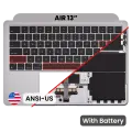 Top Case with Battery and Keyboard (ANSI US) For MacBook Air 13" A2681 (2022) (Genuine OEM) (Space Gray)