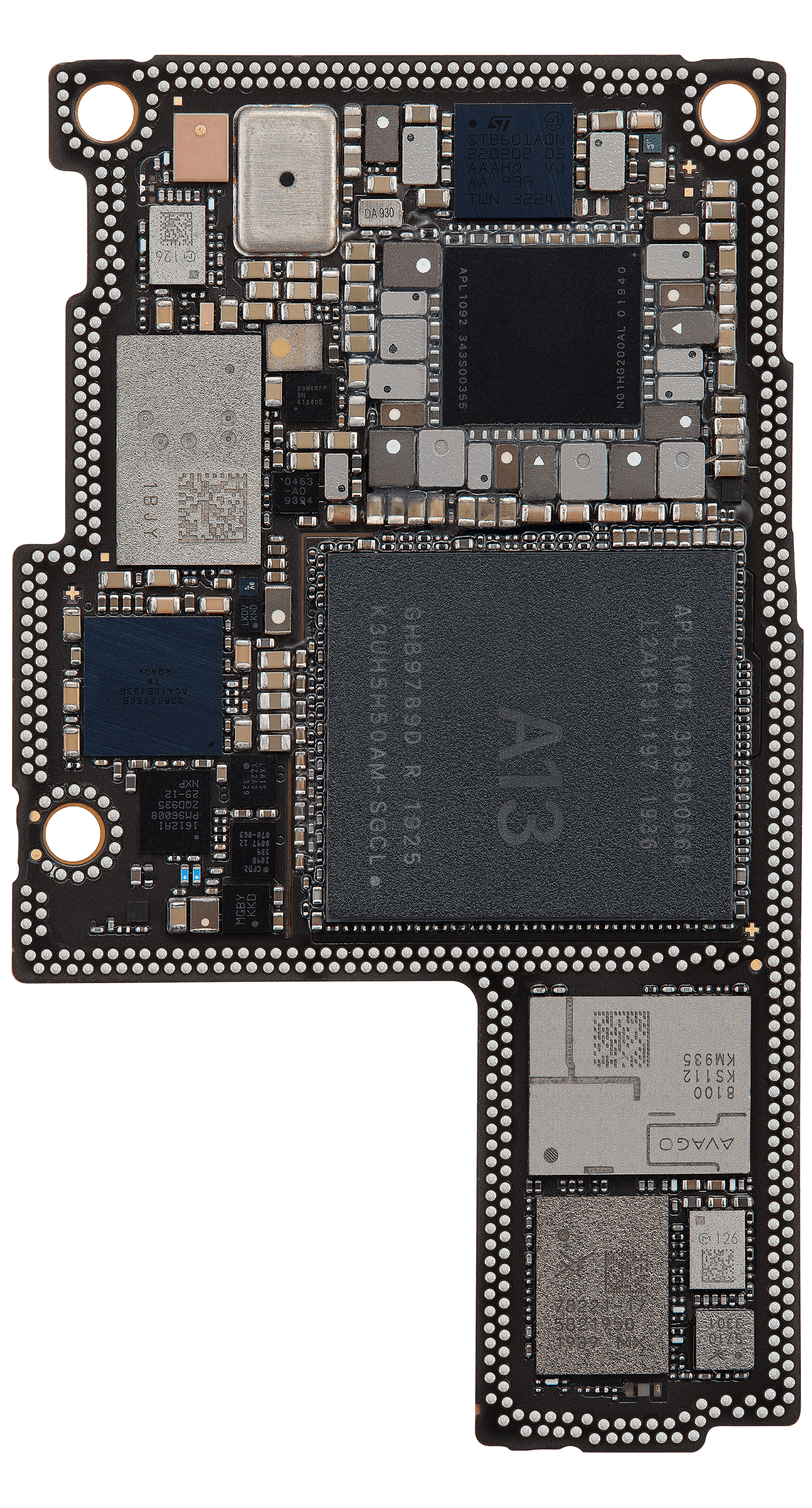 Top logic board back view